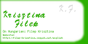 krisztina filep business card